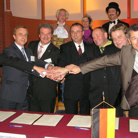 Gründung des Europäischen Parkverbunds Lausitz (2010, Foto: Stadt Forst (Lausitz), Susanne Joel)